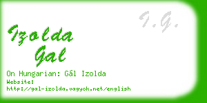 izolda gal business card